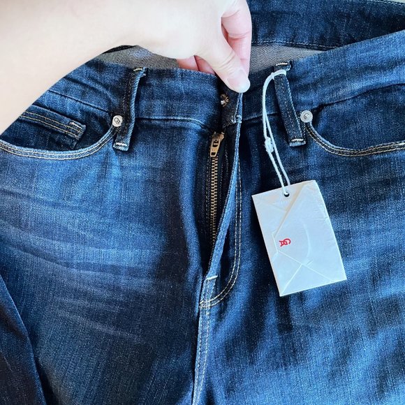 NEW GOOD AMERICAN Good Legs Skinny Dark Wash Distress High Waist Jeans S… - Picture 5 of 12